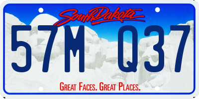 SD license plate 57MQ37