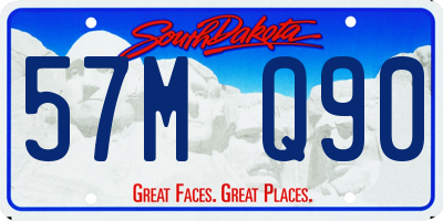 SD license plate 57MQ90