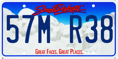 SD license plate 57MR38