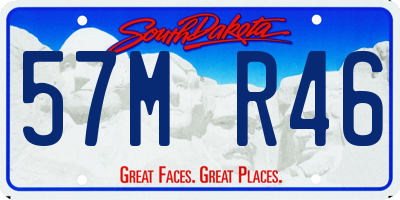 SD license plate 57MR46