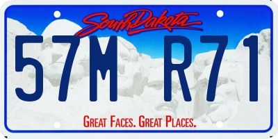 SD license plate 57MR71