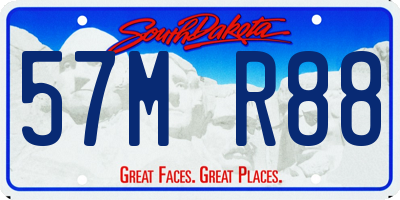 SD license plate 57MR88