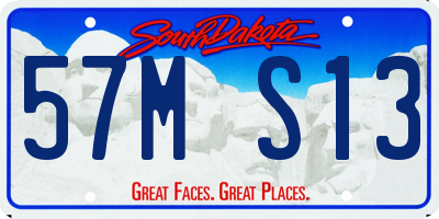 SD license plate 57MS13