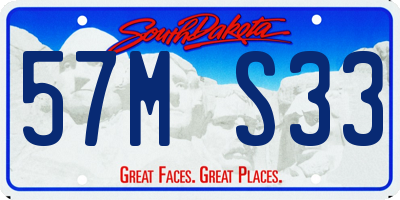 SD license plate 57MS33