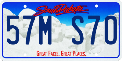 SD license plate 57MS70