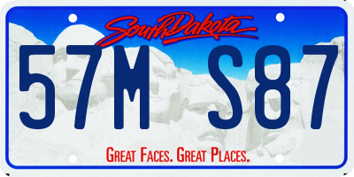 SD license plate 57MS87