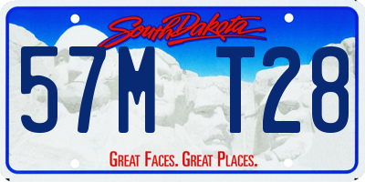 SD license plate 57MT28