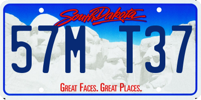 SD license plate 57MT37