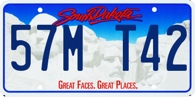 SD license plate 57MT42