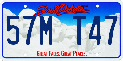 SD license plate 57MT47