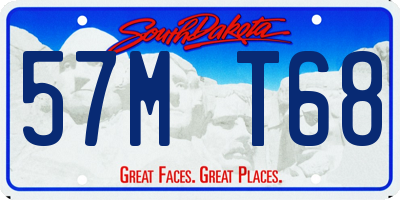SD license plate 57MT68