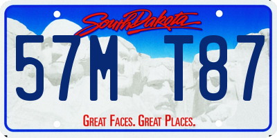 SD license plate 57MT87