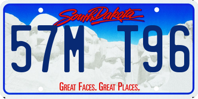 SD license plate 57MT96