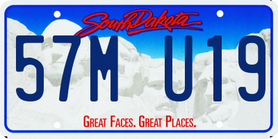 SD license plate 57MU19