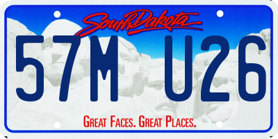 SD license plate 57MU26