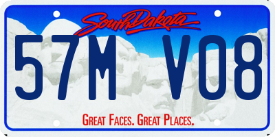 SD license plate 57MV08