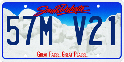 SD license plate 57MV21