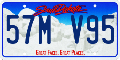 SD license plate 57MV95