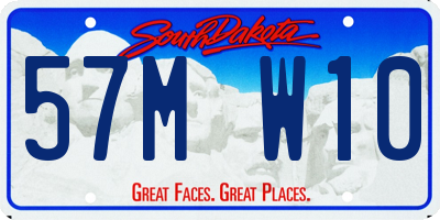 SD license plate 57MW10