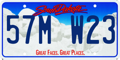 SD license plate 57MW23