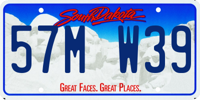 SD license plate 57MW39