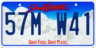 SD license plate 57MW41