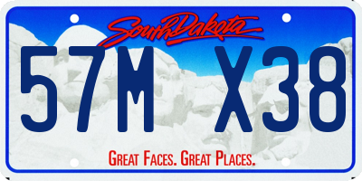 SD license plate 57MX38