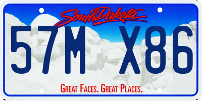 SD license plate 57MX86