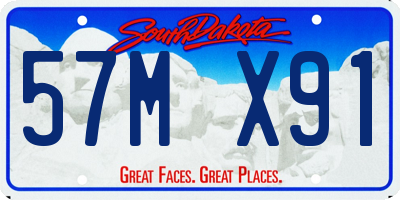 SD license plate 57MX91