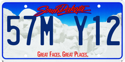 SD license plate 57MY12