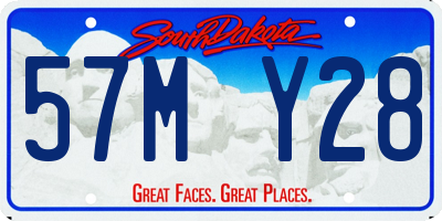 SD license plate 57MY28