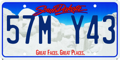 SD license plate 57MY43
