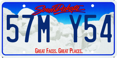SD license plate 57MY54