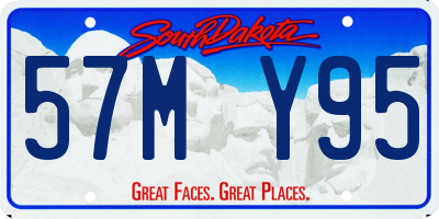 SD license plate 57MY95