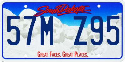 SD license plate 57MZ95