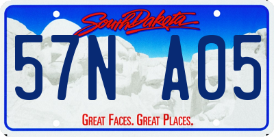 SD license plate 57NA05