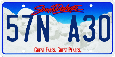 SD license plate 57NA30