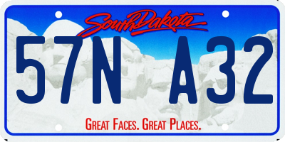 SD license plate 57NA32