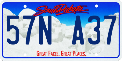 SD license plate 57NA37