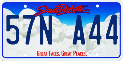 SD license plate 57NA44