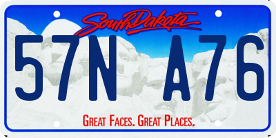 SD license plate 57NA76