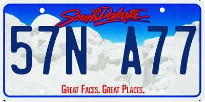 SD license plate 57NA77