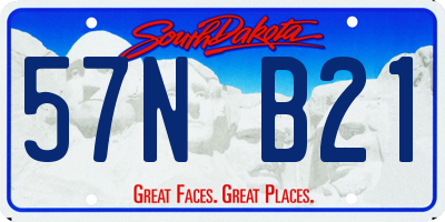 SD license plate 57NB21