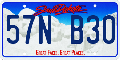 SD license plate 57NB30
