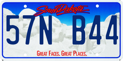SD license plate 57NB44