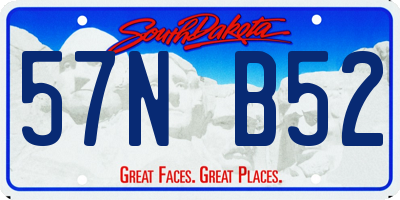 SD license plate 57NB52