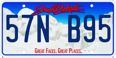 SD license plate 57NB95