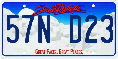 SD license plate 57ND23