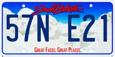 SD license plate 57NE21