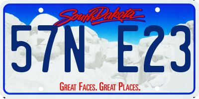 SD license plate 57NE23